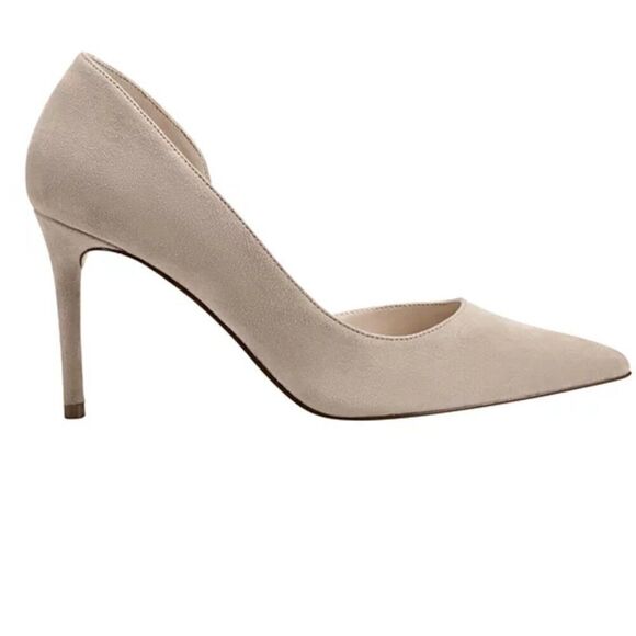 Marc Fisher Women's Meryl Pointy Toe Stiletto Dress Pumps In Light Natural Suede - Picture 2 of 13